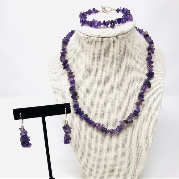 Amethyst beaded 3 piece set - Picture 4 of 8